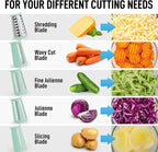 Zulay Kitchen Rotary Cheese Grater 5 Blade Cheese Shredder - Image 9