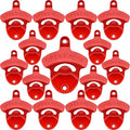 15 PCS Red Wall Mounted Beer Bottle Opener Rustproof, Bulk Soda Cap Opener by Wallmountedbottleopener