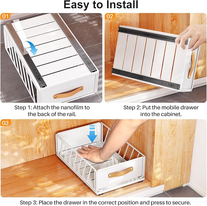 Pull out Cabinet Organizer, Heavy Duty Slide out Pantry Shelves Drawer Storage - Image 8