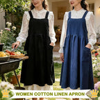 Uaussi Cotton Linen Apron Cross Back Work Apron - Image 3