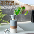 Ceramic Soap Dispenser Set for Hand Soap, Dish Soap, Conditioner, Bathroom & - Image 2