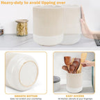 RedCall Kitchen Utensils Holder Large, Ceramic Utensil Organizer - Image 3