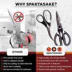 SpartaSake 2-Pack Premium Stainless Steel All Purpose Kitchen Shears - Image 4