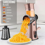 Zulay Kitchen Rotary Cheese Grater 5 Blade Cheese Shredder - Image 3