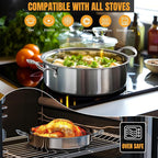 Aufranc Stainless Steel pots and pans set, 6 Piece Nonstick Kitchen Induction - Image 5