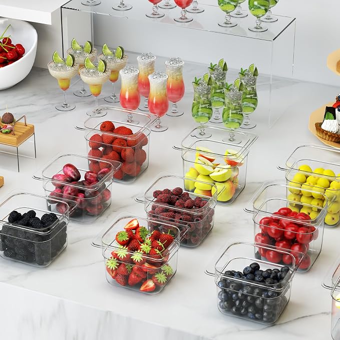 Plastic Clear Food Pan 1/6 Size Stackable Polycarbonate Pan - Image 6