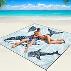 WIWIGO Beach Blanket Waterproof Sandproof Beach Mat 79" X 83"/10'x9'for 2-8 by WIWIGO