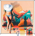 HIHOHO Beach Blanket Waterproof Sandproof Extra Large Beach Mat 79" X by HIHOHO