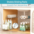 Vtopmart 4 Pack Higher Bathroom Organizer, 2 Tier White Under Sink Organizers - Image 4