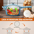 Homikit Small Cast Iron Pot, 2 QT Enameled Cast Iron Sauce Pan - Image 6
