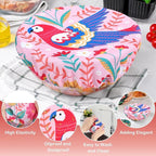 5 Pieces Bowl Covers Reusable, 5 Size Elastic Cloth Bowl Covers - Image 4