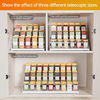 RCHYFEED Spice Rack Organizer for Cabinet, Expandable 3 Tiered Spice Rack - Image 3