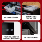 IRIS USA Small Plastic Storage Drawers, Made in USA, 16-Drawer Organizer - Image 4
