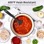 Heat Resistant Silicone Large Spatula: U-Taste 600ºF High Heat Flexible 11.38in - Image 3