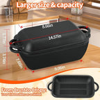 Oval Cast Iron Dutch Oven for Bread Baking, 6.35Qt Bread Baking Pan - Image 7