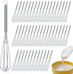 Baderke 50 Pcs Mini Whisk Bulk Small Whisks by Baderke