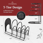 Pan Organizer - 2-PACK of Silicone-Coated Non-Slip 15" Heavy Duty Skillet Rack - Image 6