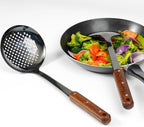 FJNATINH Stainless Steel Wok Spatula, Skimmer Ladle Tool Set, Mirror Polished - Image 9