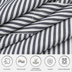 NLUS 2 Pcs Kitchen Cooking Aprons, Poly/Cotton Blend Adjustable Soft Bib Stripe - Image 4