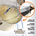 GOTHAM STEEL 5 Qt Ceramic Stock Pot Multipurpose Pasta Pot - Image 2