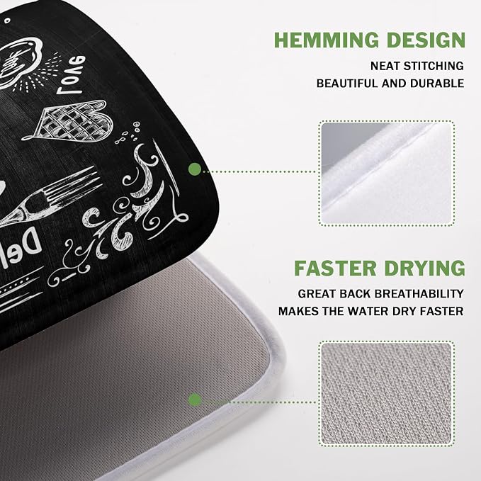 Dish Drying Mats for Kitchen Counter 16 x 18 Inch, Kitchen Drying Mat - Image 4