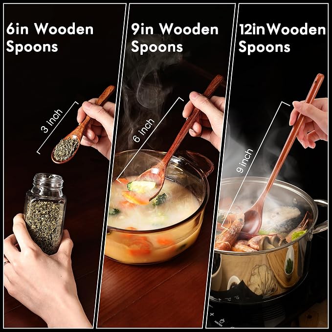 6in Wooden Spoons, Small Wooden Utensils - Image 4