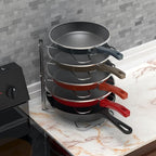 Simple Houseware Cabinet Pantry Pot and Pan Organizer Holder Rack - Image 6