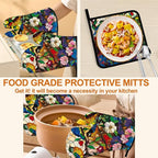 Abstract Bird Oven Mitts & Potholder Set of 4 - Image 5