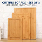 Hiware 3-piece Bamboo Cutting Boards - Image 2