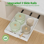 PAKETA 4 Pack Expandable Pull Out Cabinet Organizer, Upgrade 3 Slide Rails - Image 7