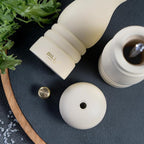 BILL.F Salt and Pepper Grinder Wooden Pepper Mill Grinder White Salt Pepper - Image 6