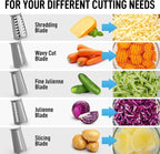 Zulay Kitchen Rotary Cheese Grater 5 Blade Cheese Shredder - Image 9