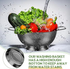Bokon 3 Pcs Stainless Steel Colander Set Colander Bowl and Sieves 1/3/5 Quart - Image 4