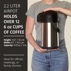 Thermal Coffee Carafe 74Oz, Keeps Drinks Hot - Image 4