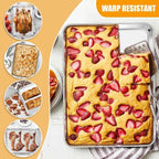Homikit Baking Half Sheet with Rack, Metal Bacon Tray with Wire Cooling Rack - Image 9