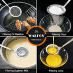 Walfos Skimmer Spoon, 304 Stainless Steel Fine Mesh Strainer, Foam Strainer Oil - Image 6