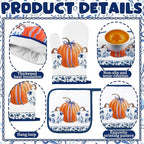 Fanfanwin 10 Pcs Thanksgiving Pumpkin Kitchen Decor Set Kitchen Towels Pot - Image 4
