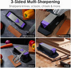 3-Sided Diamond Sharpening Stone 400/1000/8000 Grit Whetstone - Image 8