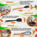 14 PCs Black Silicone Cooking Utensils Set - Image 4