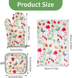 3 Pcs Kitchen Stuff, Kitchen Oven Mitts and Pot Holders Sets - Image 4