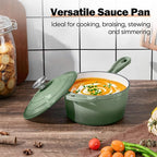 Homikit 1 Quart Saucepan with Lid, Enameled Cast Iron Small Sauce Pan Cooking - Image 8