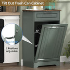 Single 10 Gallon Tilt Out Trash Can Cabinet - Image 4