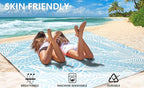 WIWIGO Beach Blanket Waterproof Sandproof Beach Mat 79" X 83"/10'x9'for 2-8 - Image 5