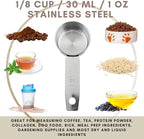 1/8 Cup Stainless Steel Measuring Cup | Sturdy Metal 30 ml | 30 cc | 1 oz | - Image 2