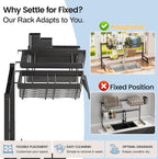 ADBIU Over The Sink Dish Drying Rack Snap-On Design 2 Tier Large Dish Rack - Image 3