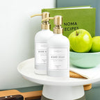 Vine Creations White Glass Soap Dispenser, 2 Pack Kitchen Soap Dispenser Set - Image 8