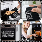 Sratte 6 Pcs Kitchen Decor Accessories Set Farmhouse Towels Pot Holders Oven - Image 4
