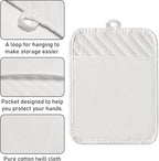 GROBRO7 6Pcs Cotton Oven Mitts and Pot Holders Set Heat Resistant Hot Pads - Image 3
