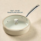 Pyrex 10.8-Inch Deep Fry Pan Ceramic Cookware - Image 3