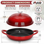 Bread Dutch Oven for Sourdough Baking, Joyfair Enameled Cast Iron Dutch Oven Pot - Image 7